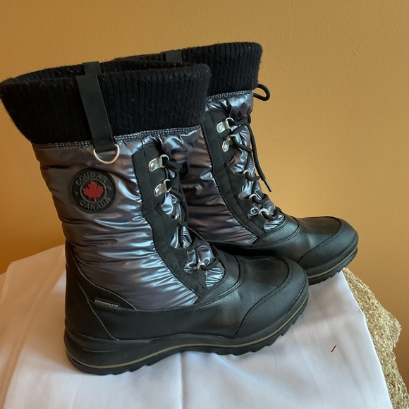 Cougar Canada Como 2 Black/Gray Winter Boots Size 10M - Picture 3 of 7